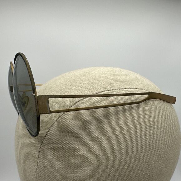 Oleg Cassini Cool Ray Polaroid 340 Round Gold Sunglasses 1960s Vtg Hippy Gypsy main image 10